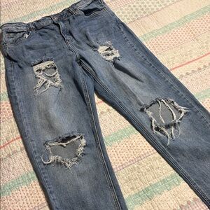 Black Label l&M Classic Blue Denim distressed jeans